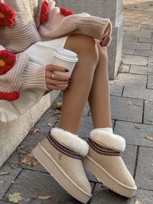 Śniegowce zamszowe BAILA OLAVOGA beżowe