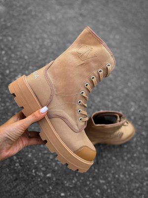 Workery damskie PASSION OLAVOGA karmelowe