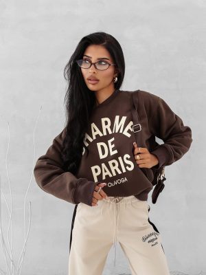 Bluza damska OLAVOGA CHARME czekoladowa