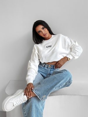 Bluza damska bez kaptura  CINNAMON HAZE OLAVOGA ecru