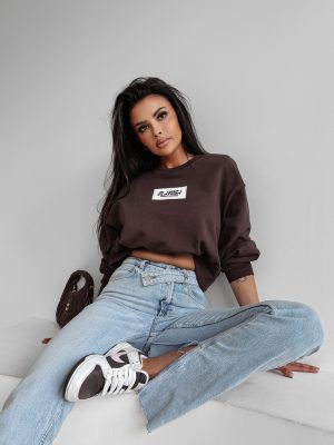 Bluza damska bez kaptura  CINNAMON HAZE OLAVOGA brązowa