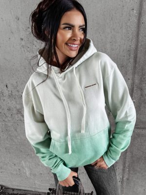 Bluza damska hoodie FADE OLAVOGA miętowa
