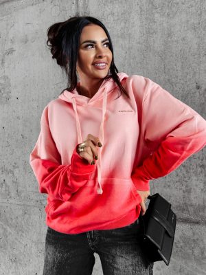 Bluza damska hoodie FADE OLAVOGA brzoskwiniowa
