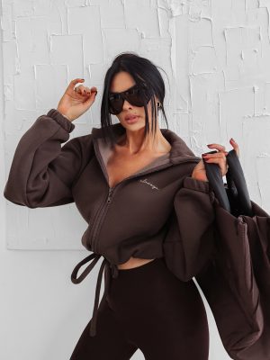 Bluza damska OLAVOGA LINOS czekoladowa