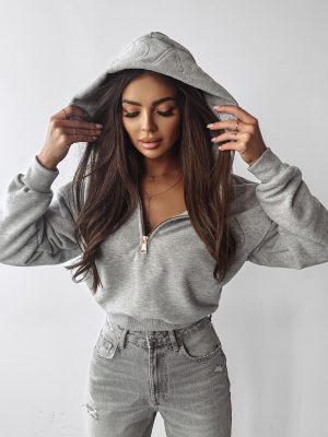 Bluza z kapturem MOLETO OLAVOGA szara