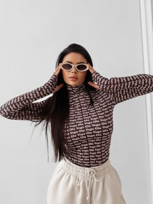 Bluzka damska OLAVOGA COREFIELD czekoladowa