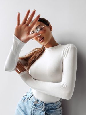 Body damskie PELLE OLAVOGA ecru