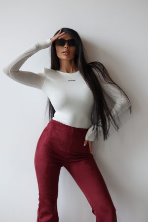 Body damskie z długim rękawem WISADA OLAVOGA ecru