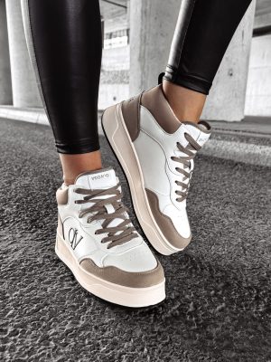 Buty sportowe sneakersy damskie CARMINE OLAVOGA beżowo-ecru