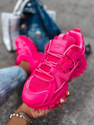 Buty sportowe sneakersy damskie ICONIC OLAVOGA neonowy róż